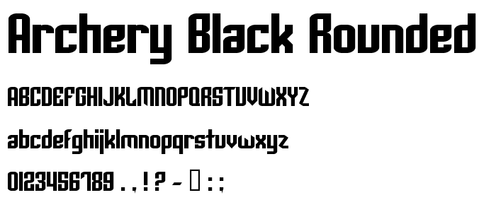 Archery Black Rounded font